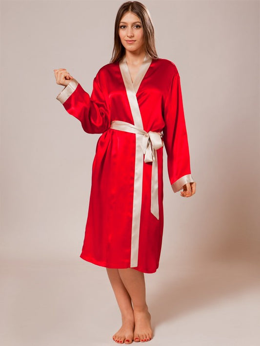 Valerie Tranquil Nights Gown Women Long Contract Drop Shoulder Belted Satin Robe