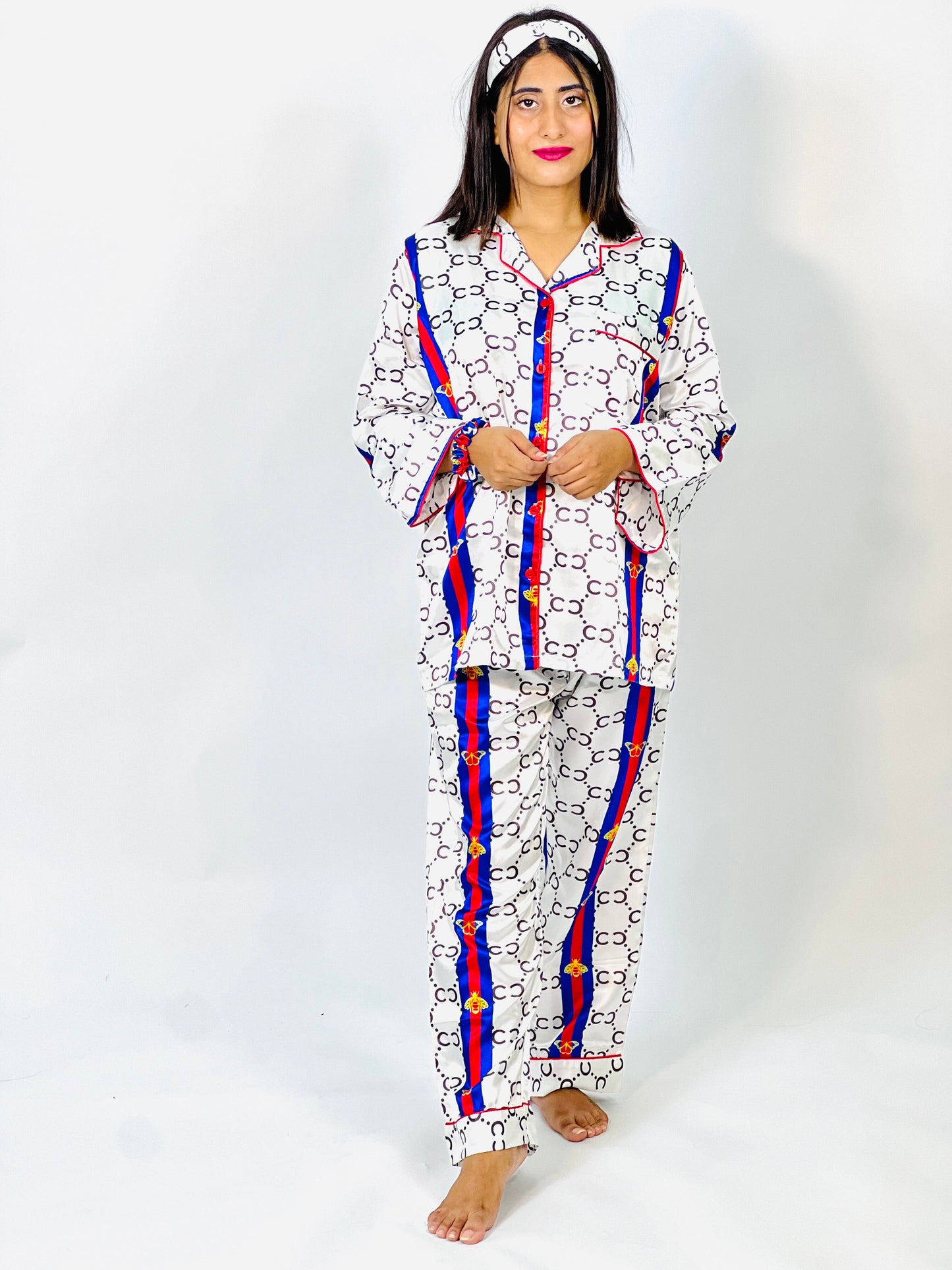 Valerie Womens Printed Pajama 5 piece set