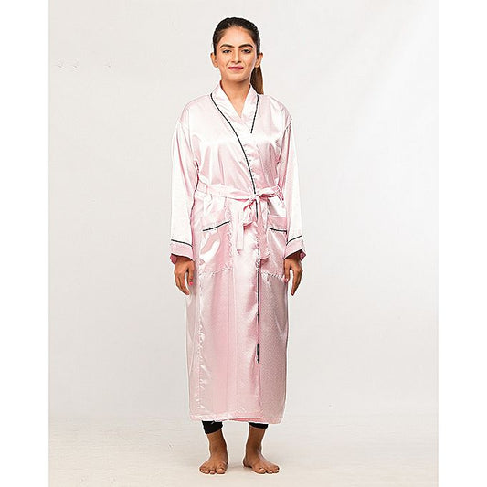 VALERIE Women Robe, Silk lounge wear for women silk night wear- nighty- Satin Night Wear with Belt