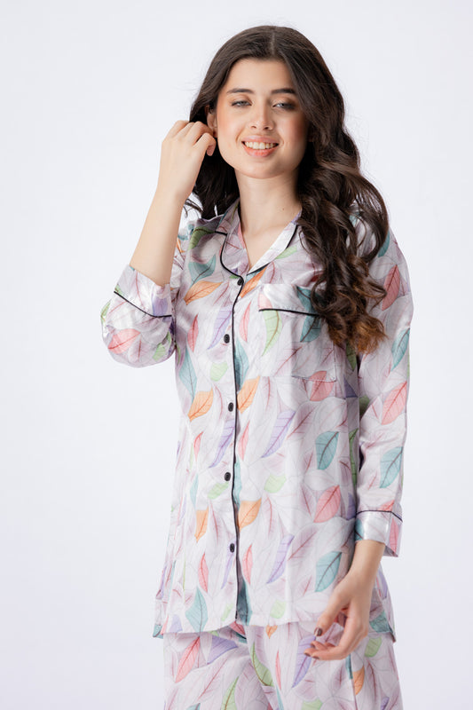 Valerie Midnight Comfort Women Printed Pajama Set Nightdress