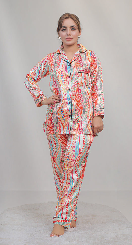 Valerie Women Printed Pajama Set  VL-CLASSIC-09
