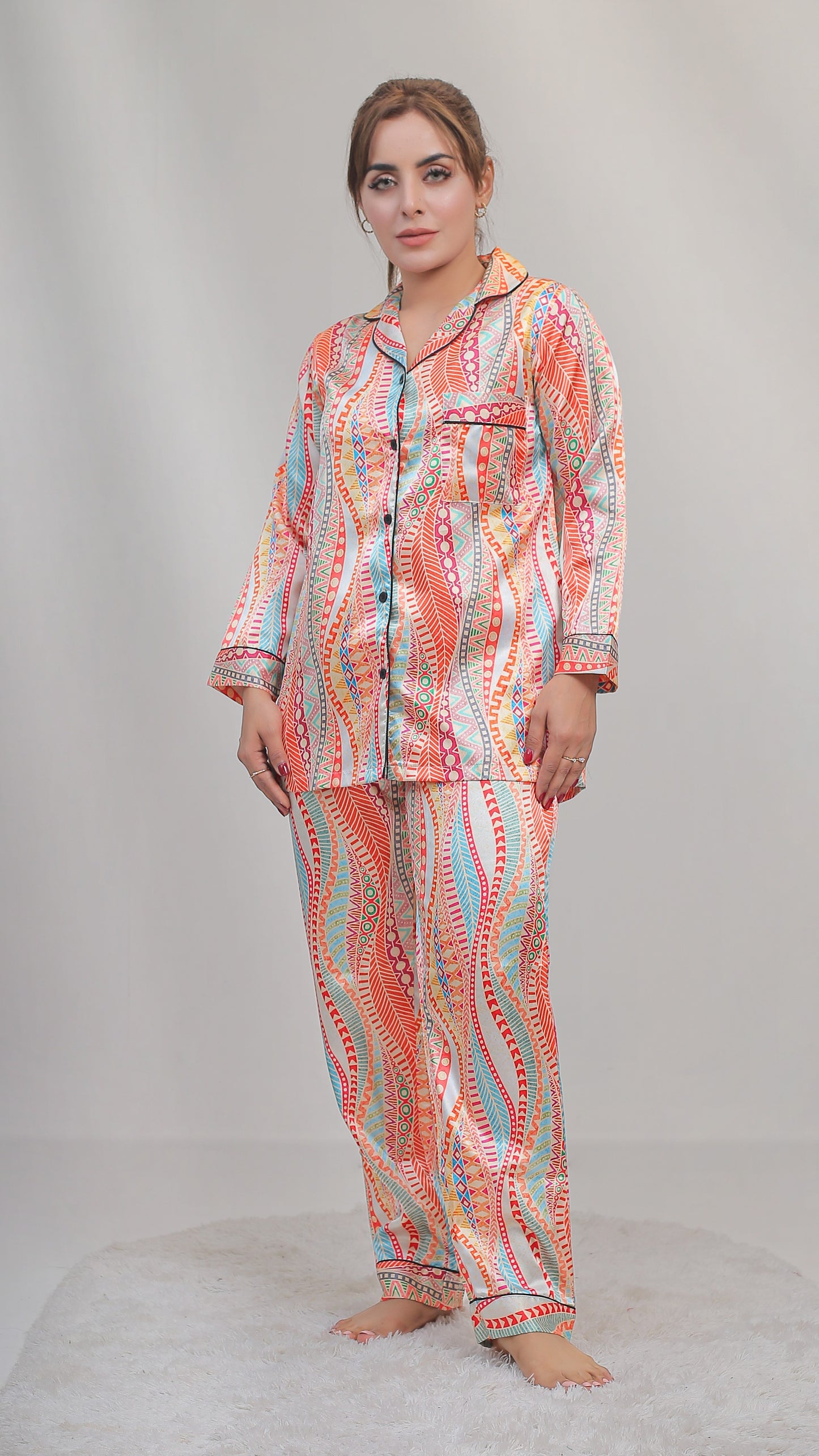 Valerie Women Printed Pajama Set  VL-CLASSIC-09