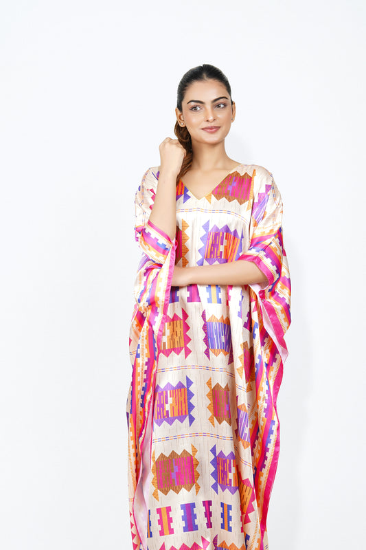 Valerie Moonlit Dreams Caftan printed Silky Satin caftan lounge wear / nightwear