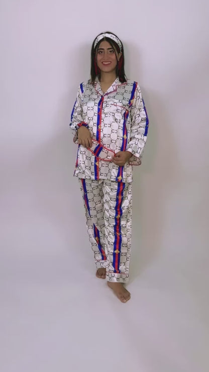 Valerie Womens Printed Pajama 5 piece set